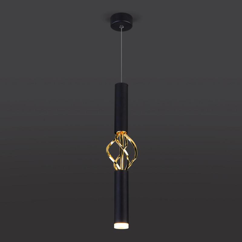 Подвесной светильник Eurosvet 50191/1 LED черный/золото