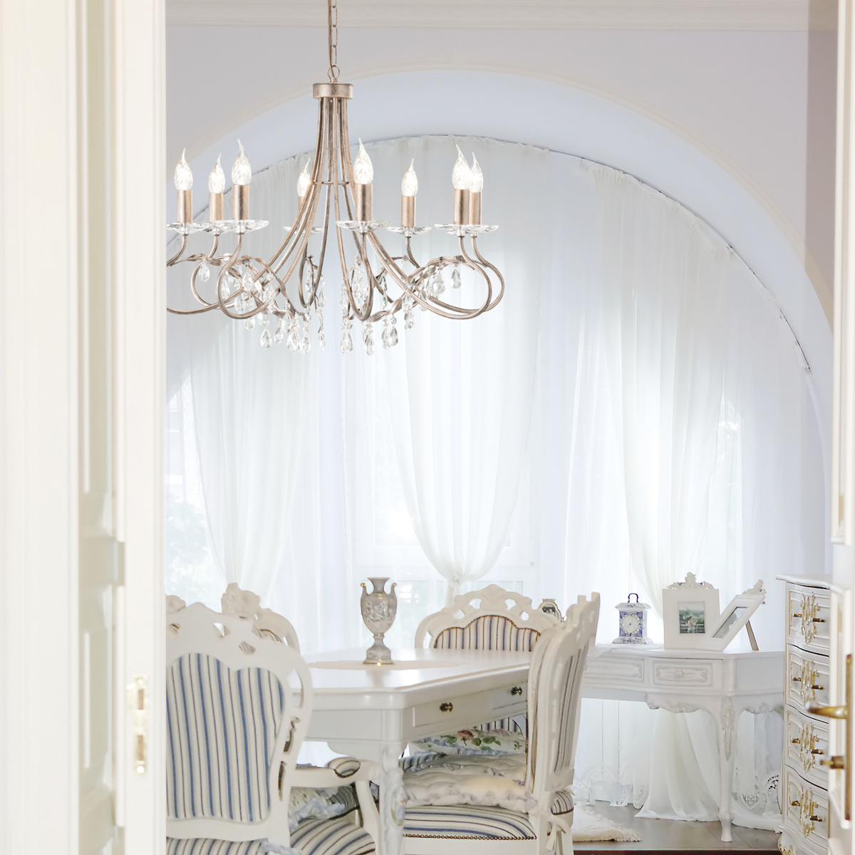 Люстра Elstead Interior, Арт. CRT8-SILVER-GOLD