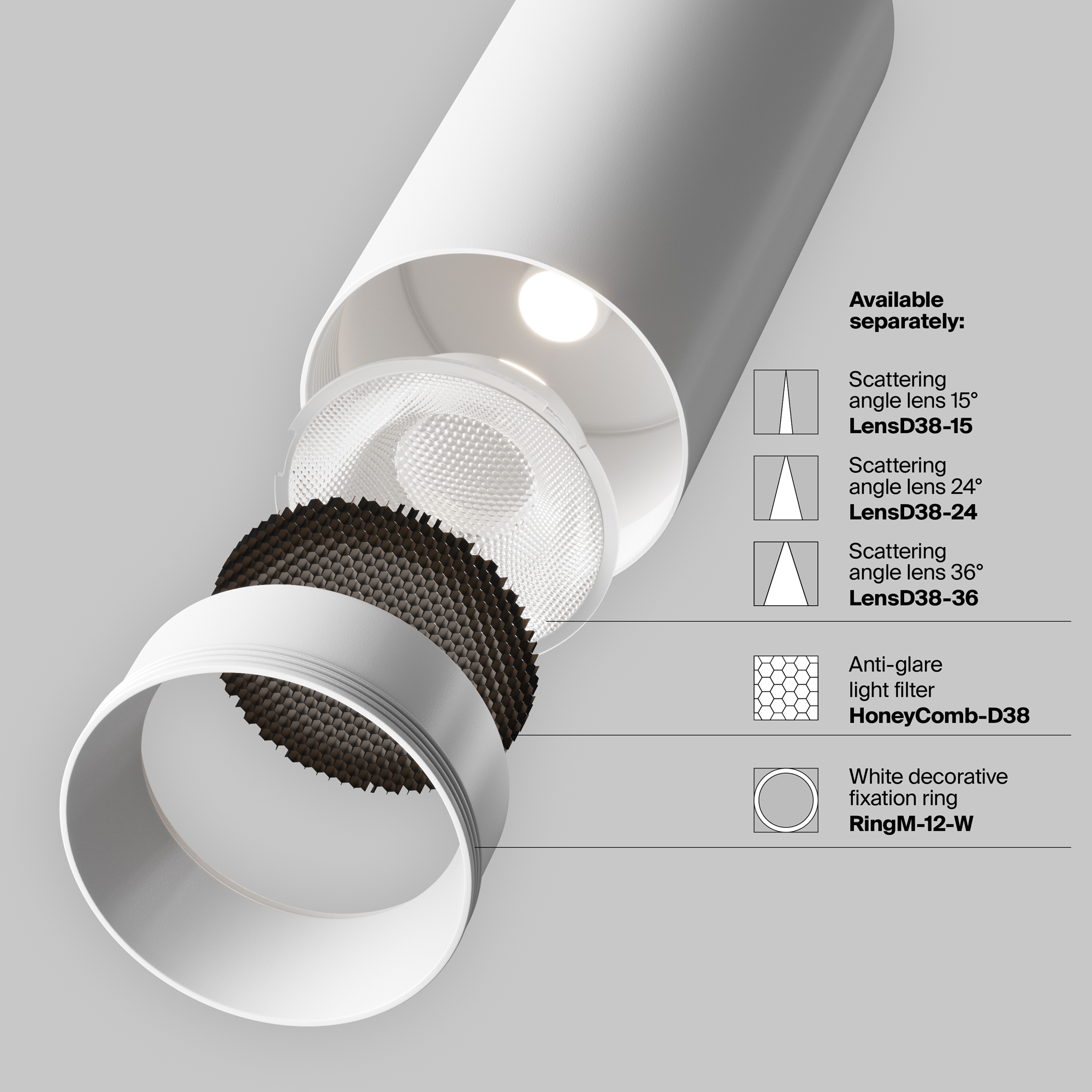Трековый светильник Technical TR021-1-12W3K-W-D-W