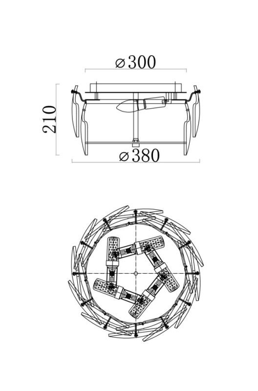 Накладная люстра Fluorite FL1152-5C