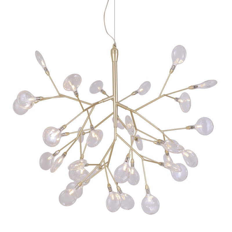 Подвесная люстра Crystal Lux EVITA SP36 GOLD/TRANSPARENT