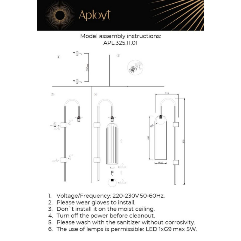 Бра APLOYT APL.325.11.01