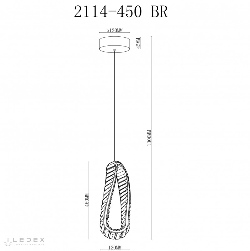 Подвесной светильник iLedex 2117-450 BR