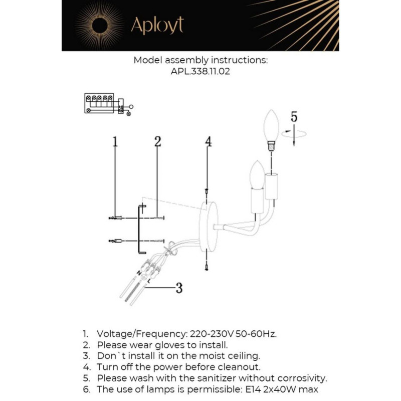 Бра APLOYT APL.338.11.02