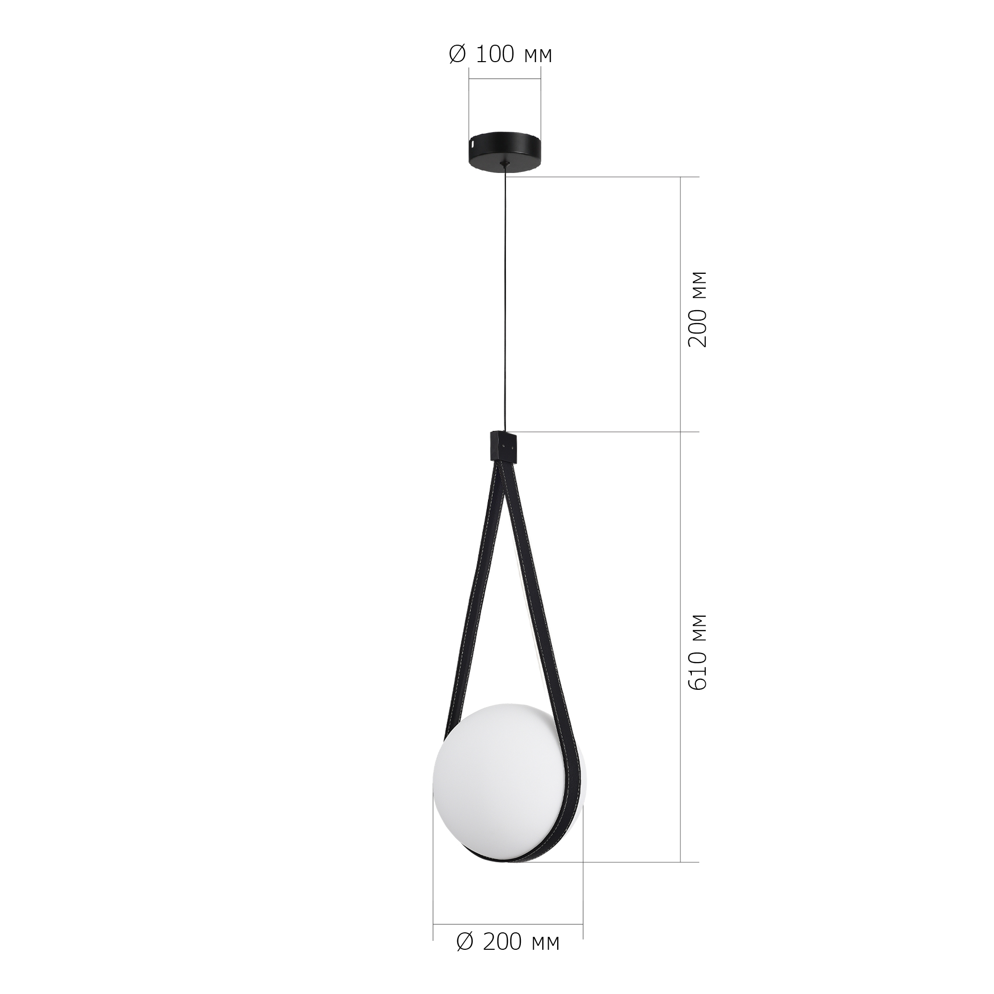SL2002.413.01 Светильник подвесной ST-Luce Черный/Белый E27 1*60W MOONBAG