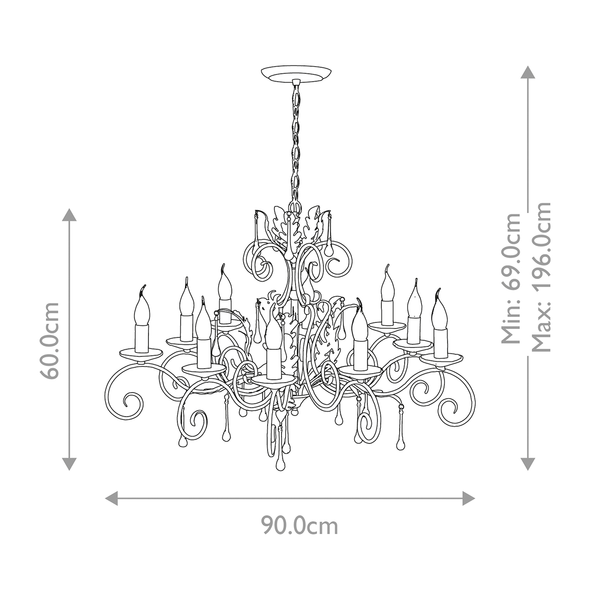 Люстра Elstead Interior, Арт. AML10-BLK-SILVER
