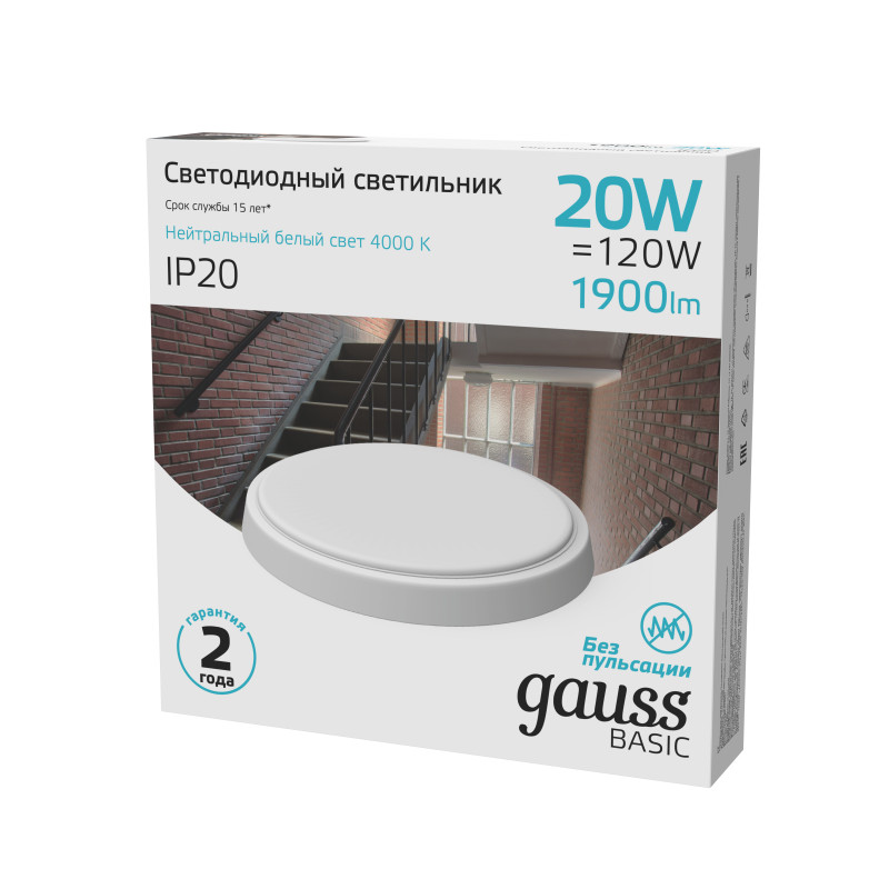 Накладной светильник Gauss 193411220B