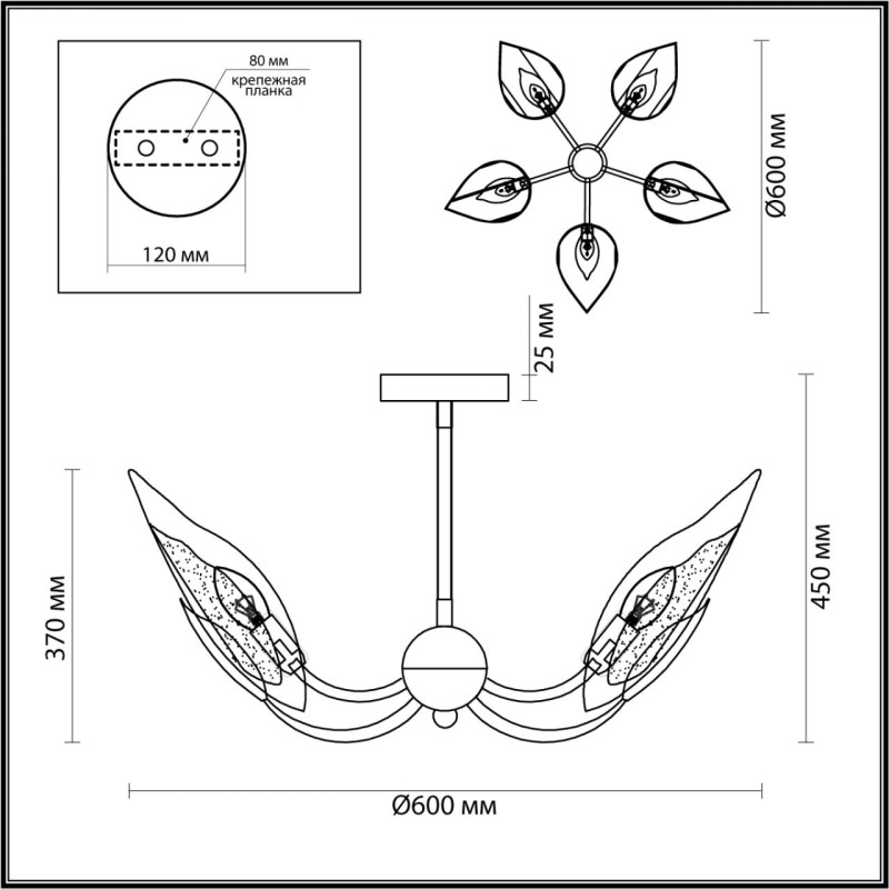 Люстра на штанге Odeon Light 4924/5