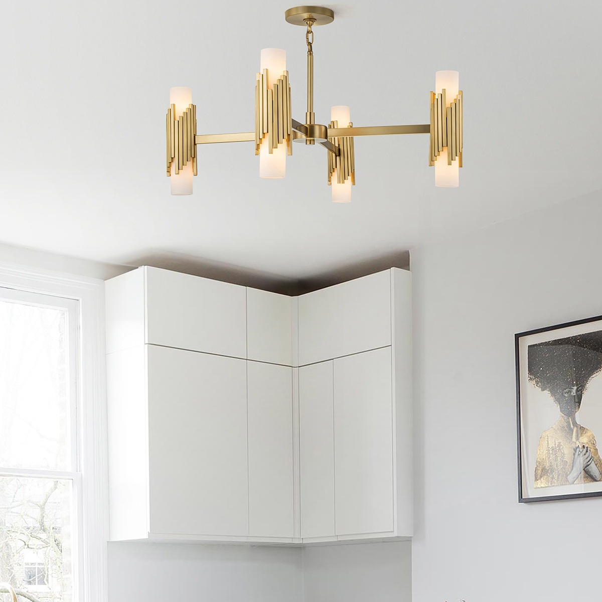 Люстра Elstead Lighting, Арт. MARVELE8-AB-OPAL