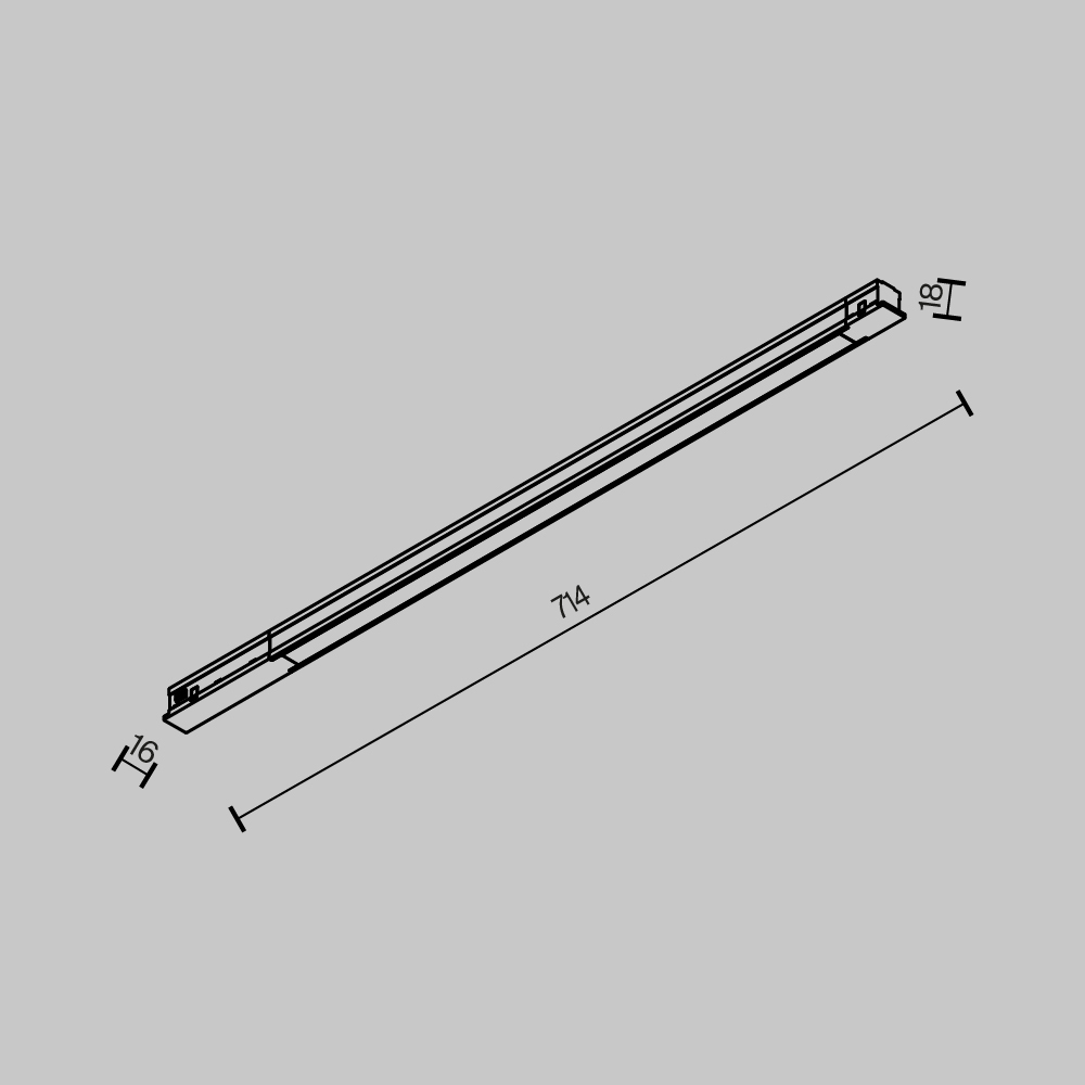 Трековый светильник Technical TR231-2-15W3K-B