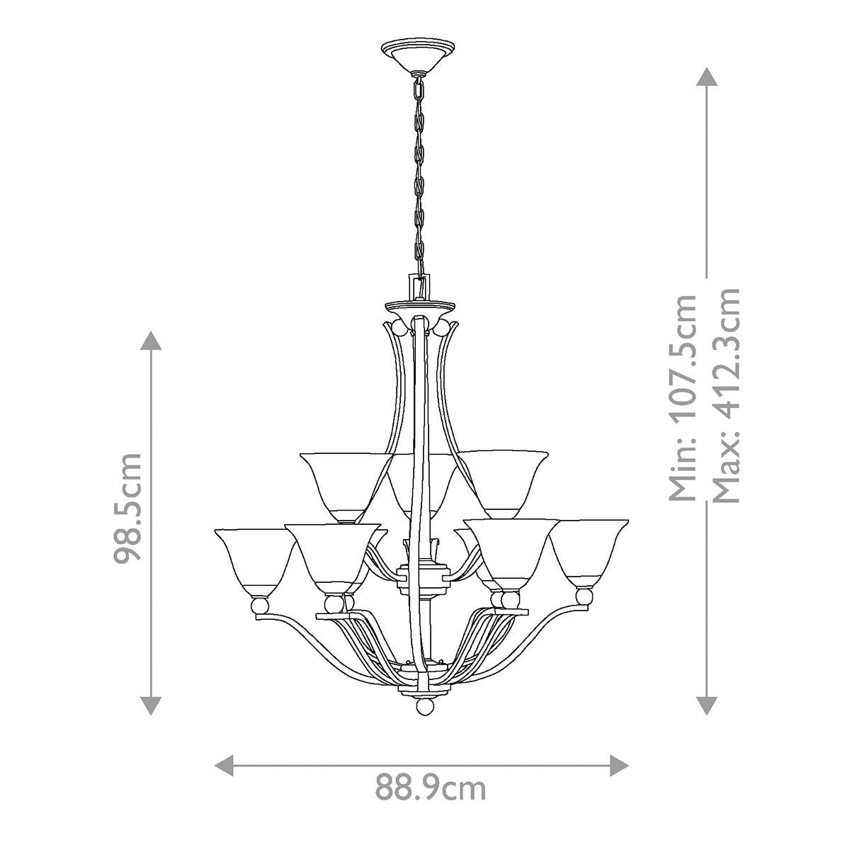 Люстра Hinkely Lighting, Арт. HK-BOLLA9