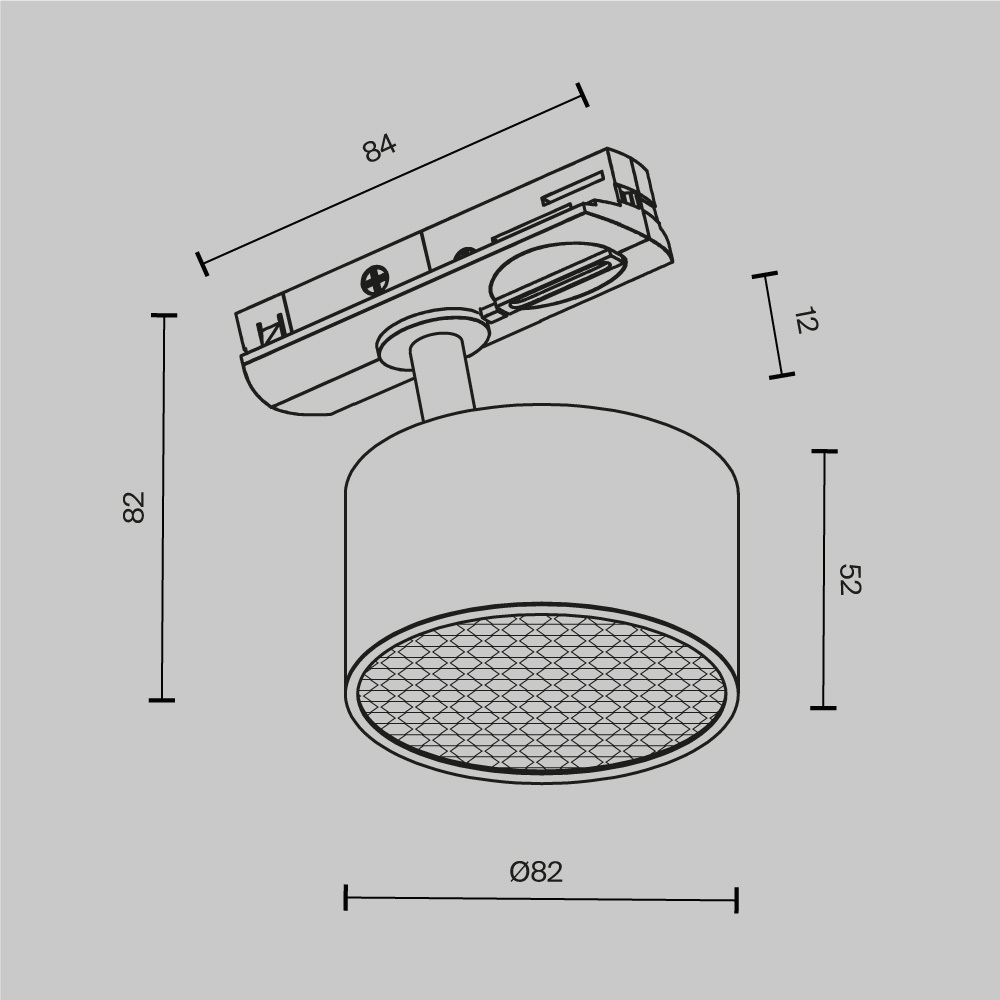 Трековый светильник Technical TR225-1-GX53-W
