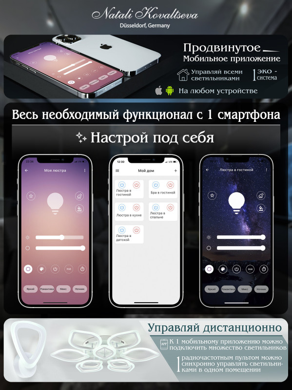 Накладная люстра Natali Kovaltseva LED LAMPS 81121/6C
