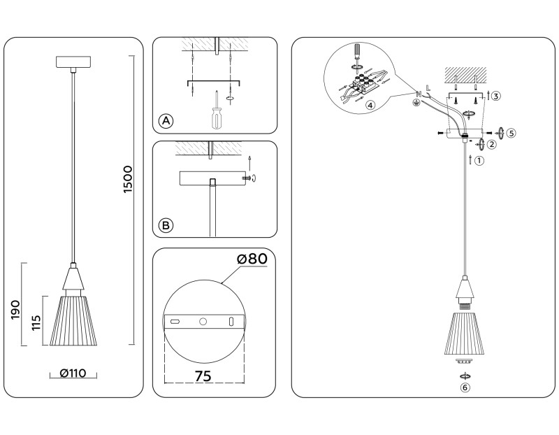 Подвесной светильник Ambrella Light LH58111