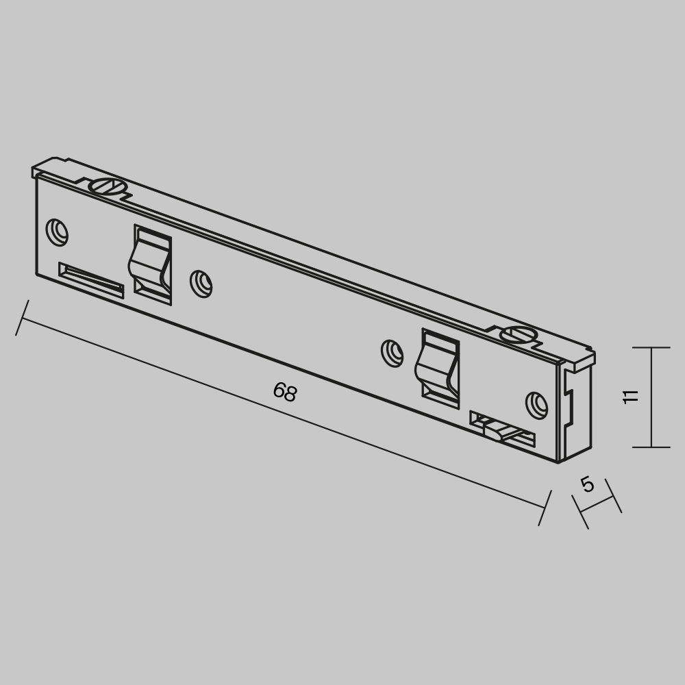 Комплектующие для систем освещения с токоведущими элементами Technical TRA184IPC-1B