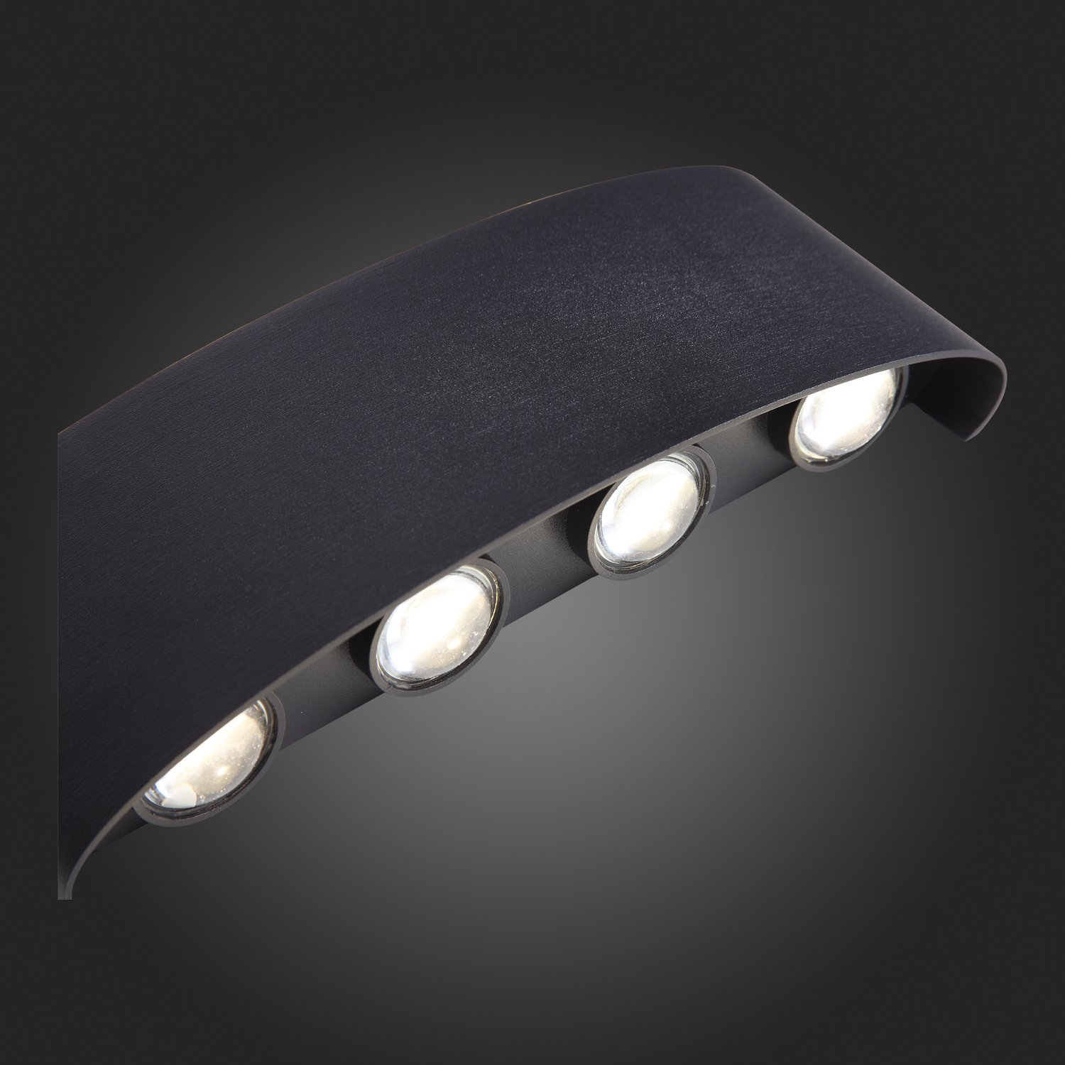 SL089.401.08 Светильник уличный настенный ST-Luce Черный кварцевый LED 8*1W 4000K BISELLO