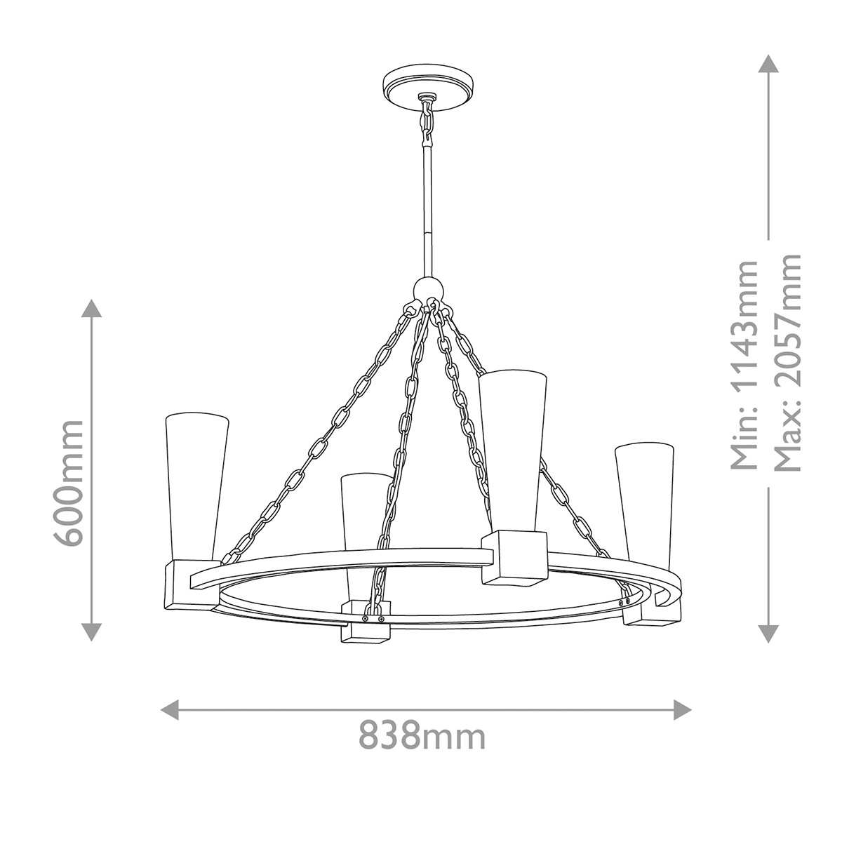Люстра Elstead Lighting, Арт. KRISTY4-DG-OPAL