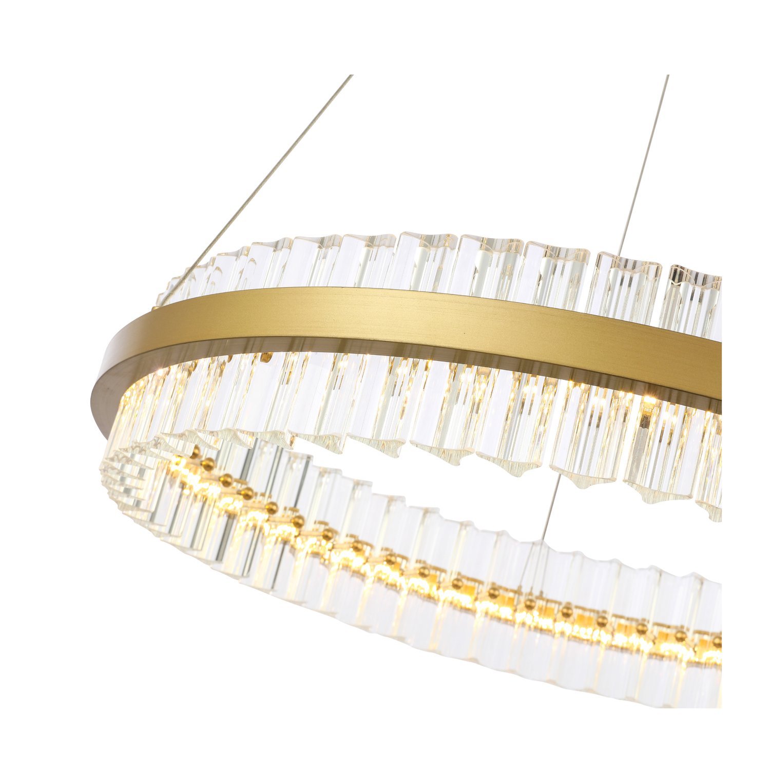SL383.213.01 Светильник подвесной ST-Luce Матовое золото/Прозрачный LED 1*44W 3000K CHERIO