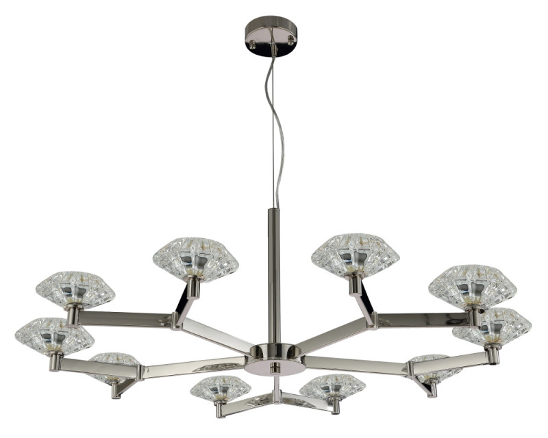 Подвесная люстра Crystal Lux REBECA SP10 NICKEL
