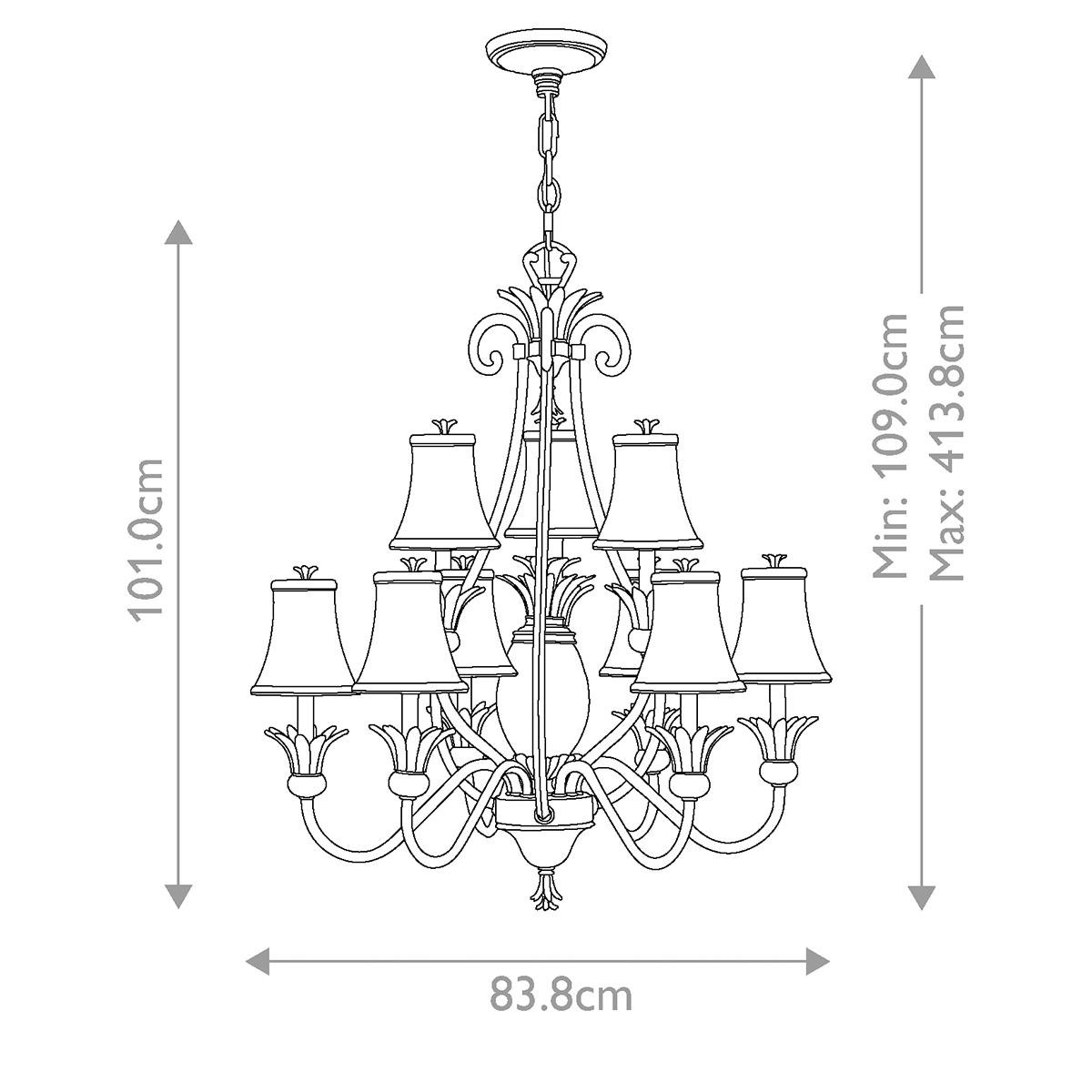 Люстра Hinkely Lighting, Арт. HK-PLANT10-PL
