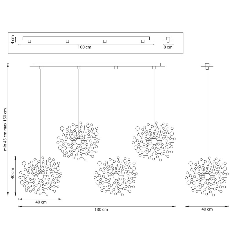 Подвесная люстра Lightstar L4PL721134
