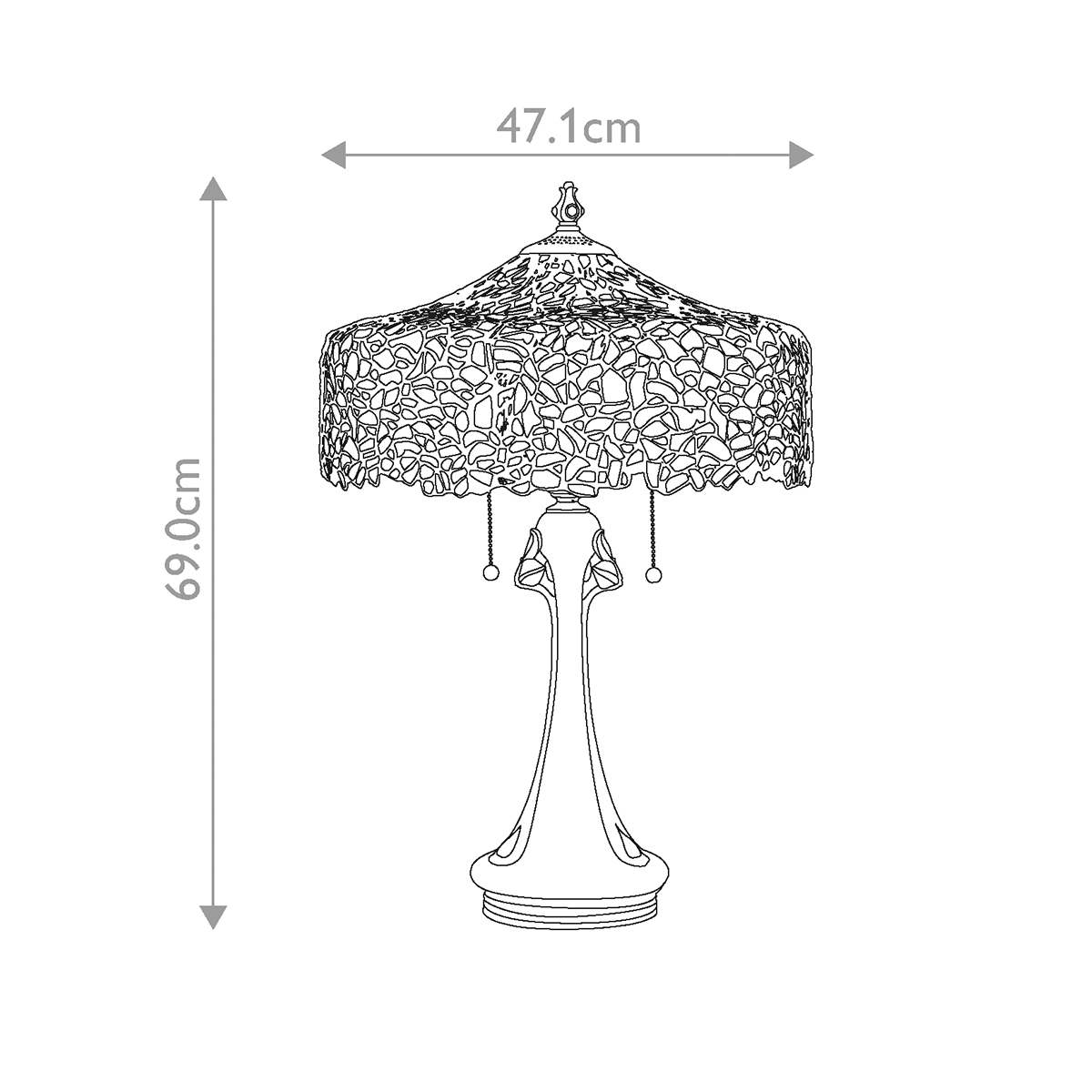 Настольная лампа Quoizel Tiffany, Арт. QZ-COBALT-TL