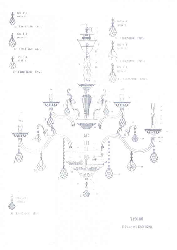 Подвесная люстра Lightstar 719188