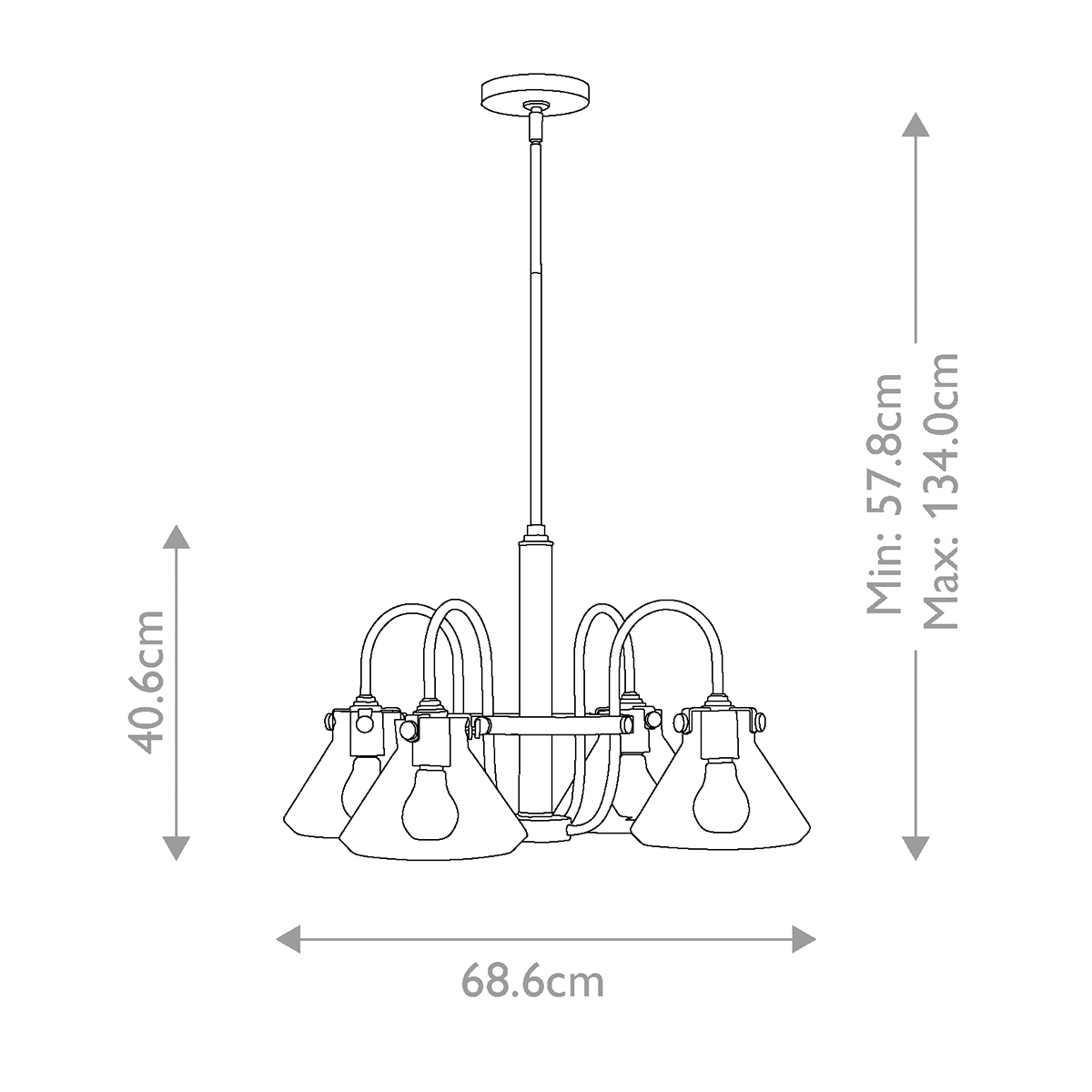 Люстра Hinkely Lighting, Арт. HK-CONGRESS4-A-BC