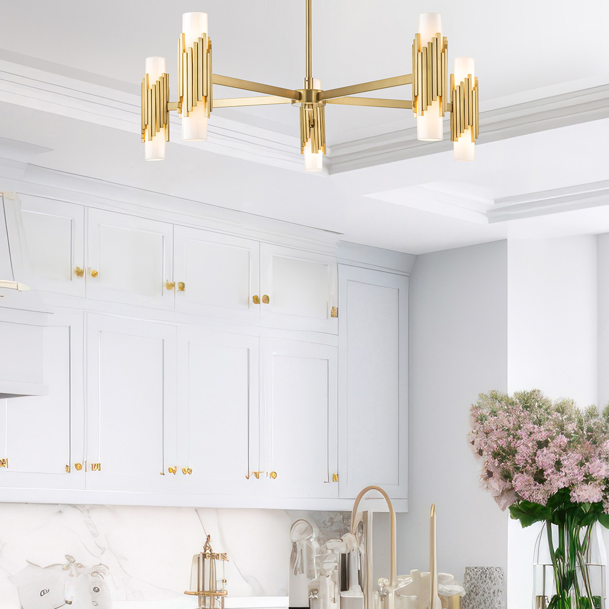 Люстра Elstead Lighting, Арт. MARVELE10-AB-OPAL