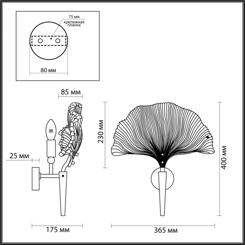 Бра Odeon Light 4870/1W