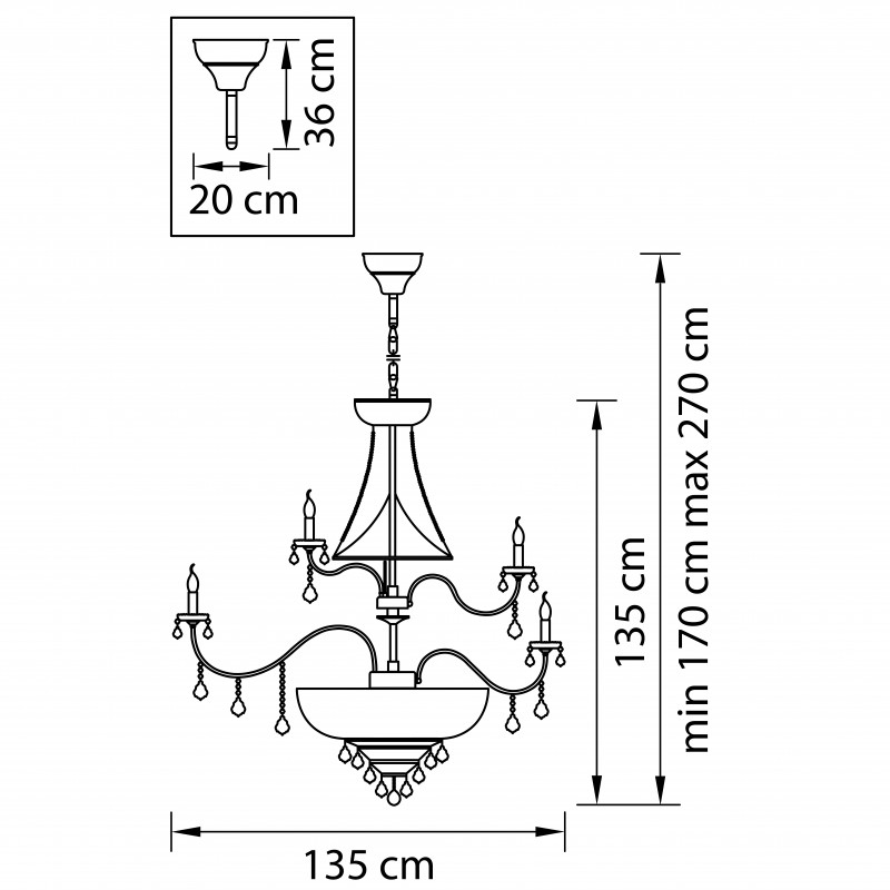 Подвесная люстра Lightstar 700512