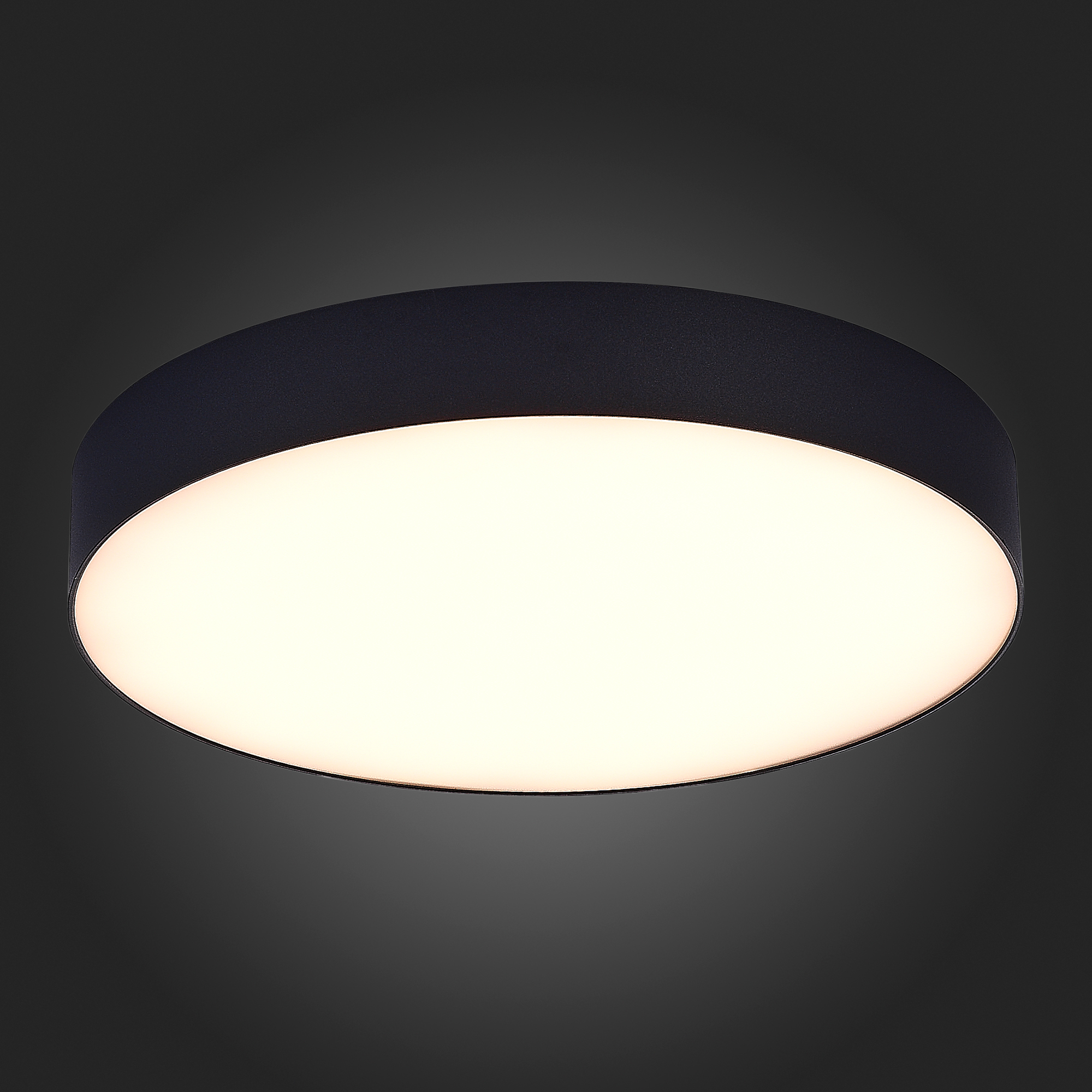 ST606.432.48 Светильник потолочный Черный LED 1*48W 3000K 4 320Lm Ra>85 120° IP20 D400xH55 185-265V Накладные светильники