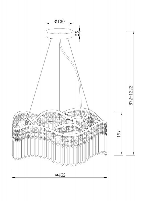 Подвесная люстра Maytoni DIA201PL-06G