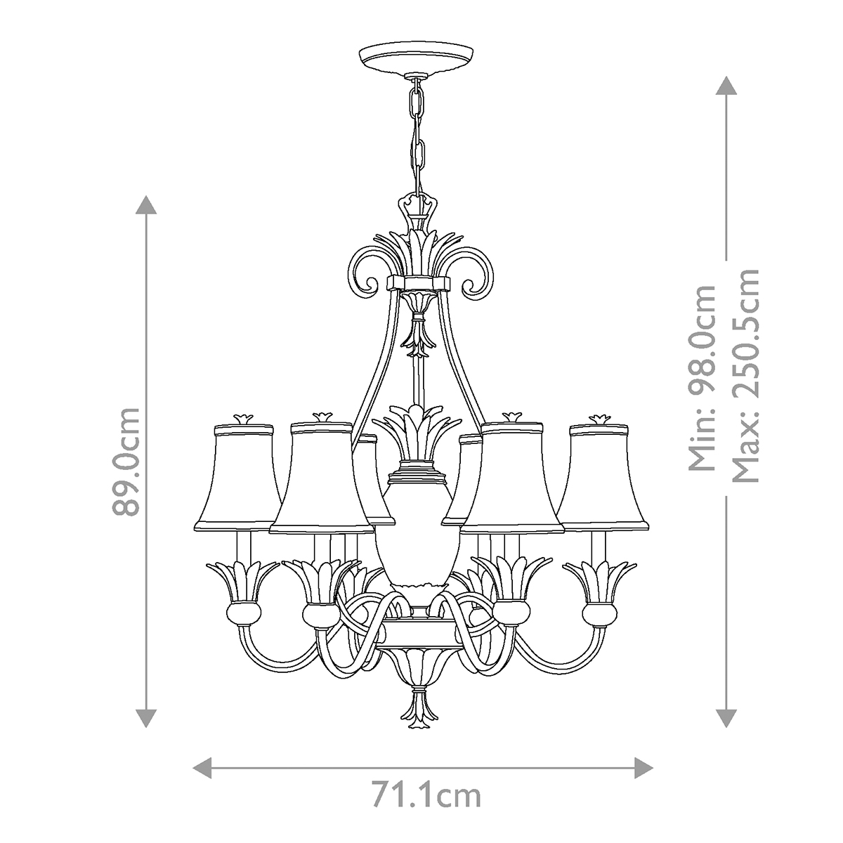 Люстра Hinkely Lighting, Арт. HK-PLANT7-PL