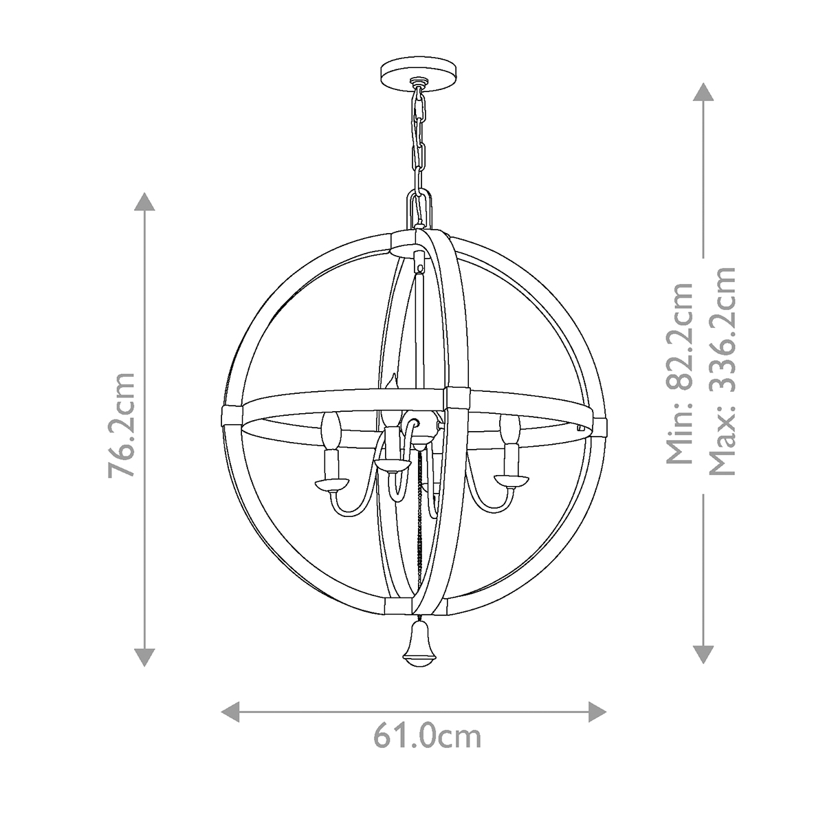 Люстра Hinkely Lighting, Арт. HK-MIDDLEFIELDP4