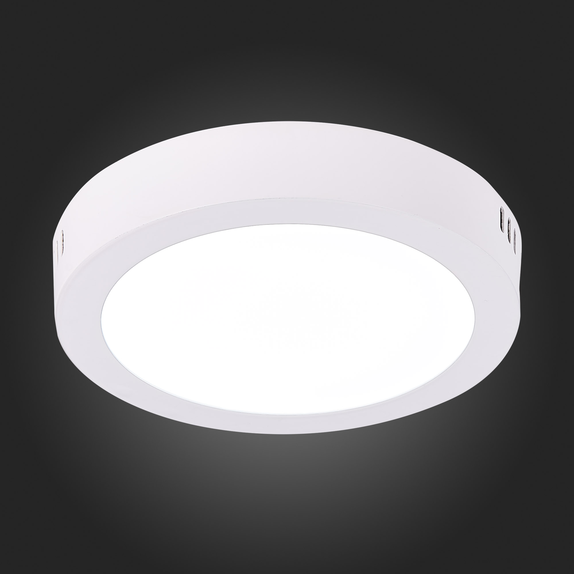 ST112.532.12 Светильник настенно-потолочный Белый LED 1*12W 3000K 715Lm Ra80 120° IP20 D160xH28 90-2 Накладные светильники