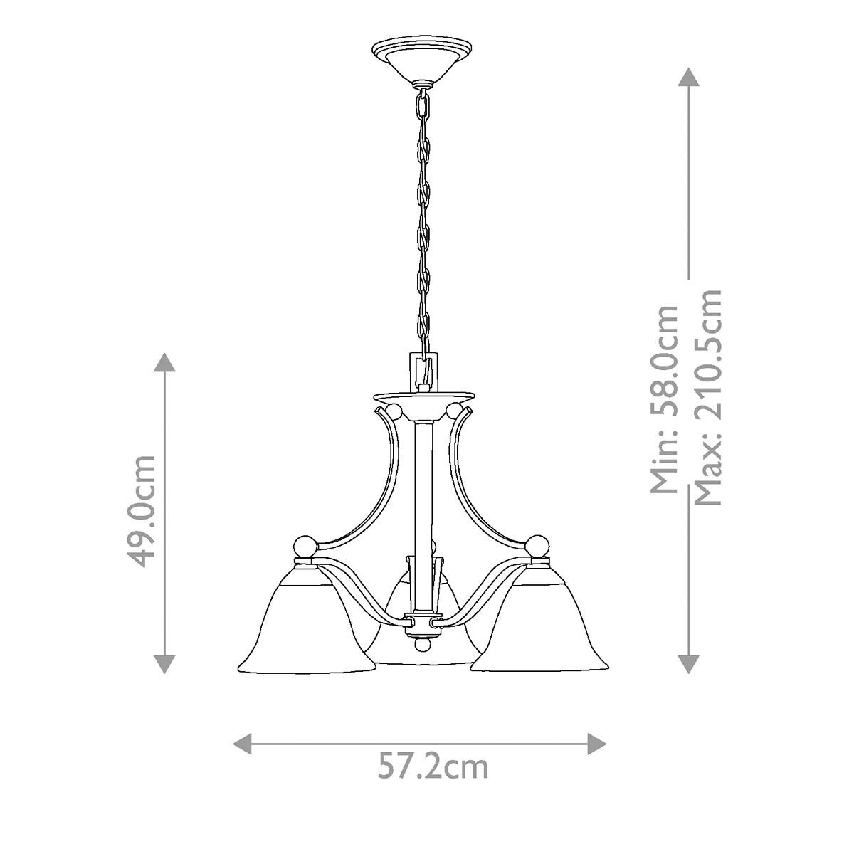 Люстра Hinkely Lighting, Арт. HK-BOLLA3