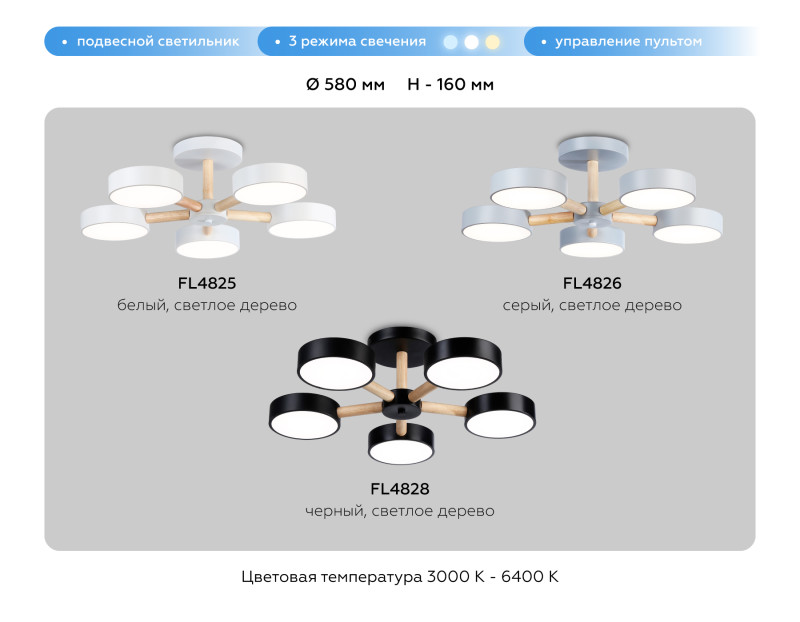 Люстра на штанге Ambrella Light FL4825