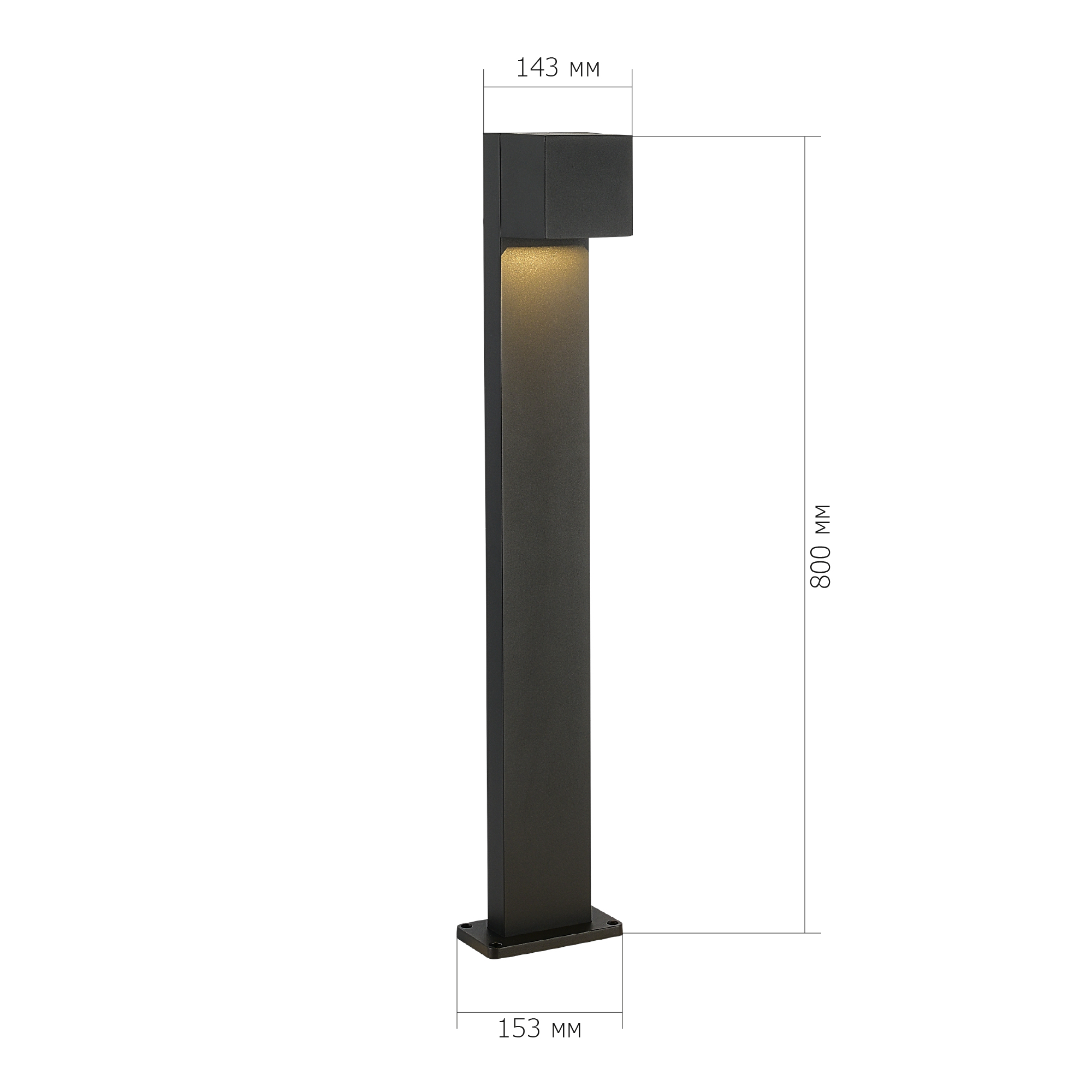 SL9513.405.01 Светильник уличный наземный ST-Luce черный/черный LED 1*12W 2700K BRIK