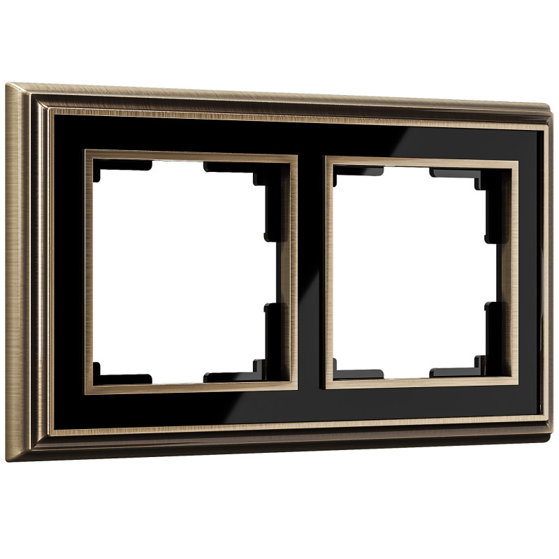 Рамка Werkel WL17-Frame-02/ Рамка на 2 поста (бронза/черный)