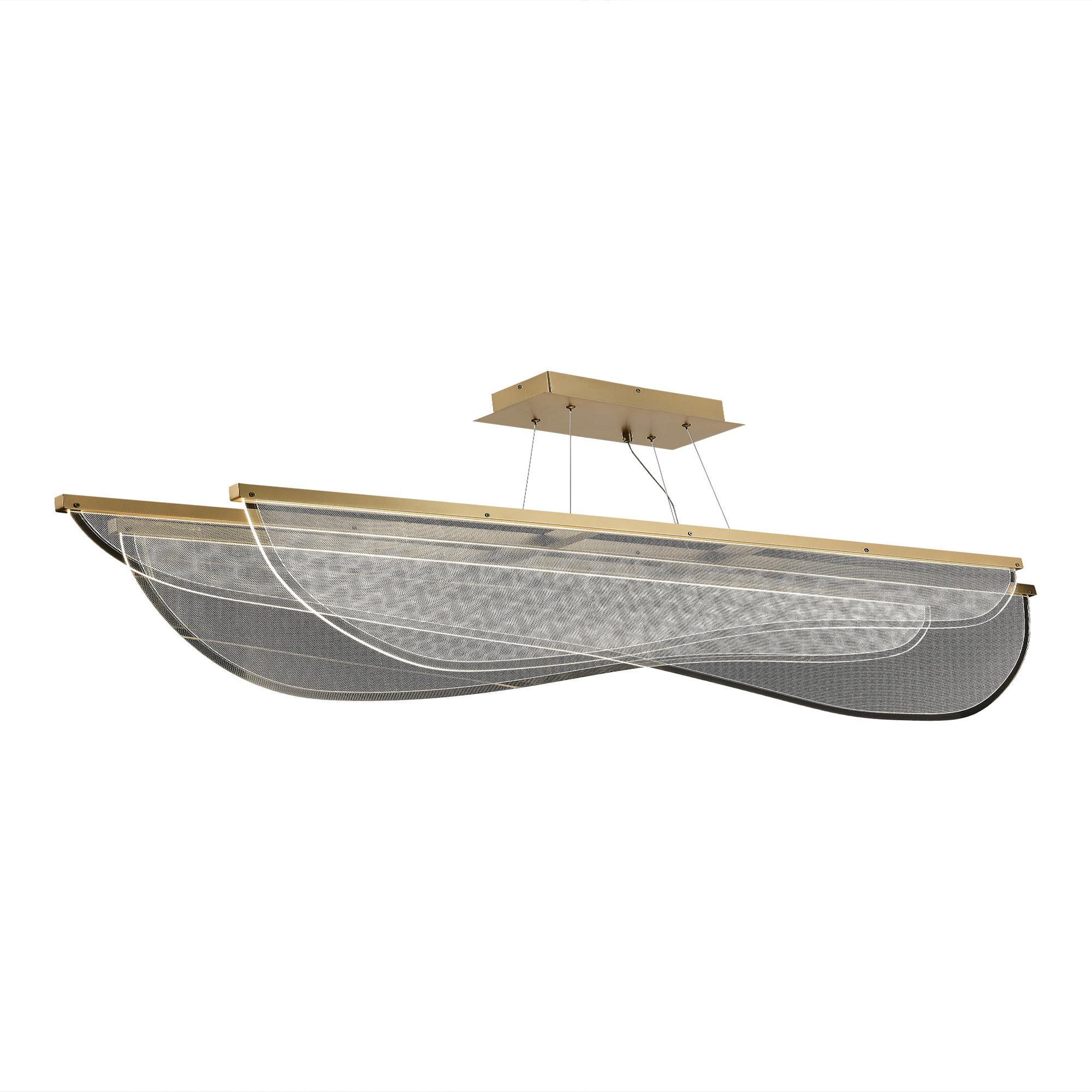 SL6509.223.01 Светильник подвесной ST-Luce Золотистый/Прозрачный LED 1*60W 4000K FESALE