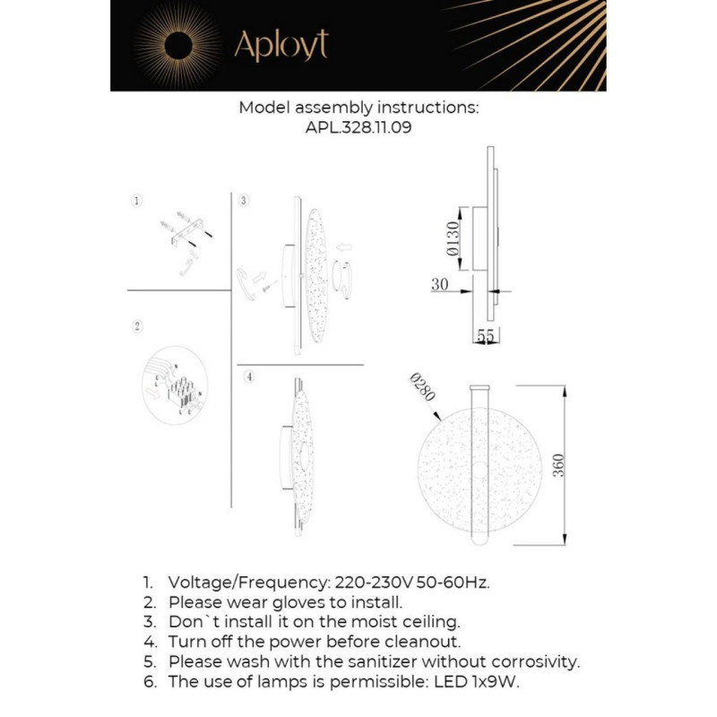 Бра APLOYT APL.328.11.09