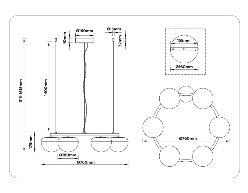 Подвесной светильник Ambrella Light LH12003