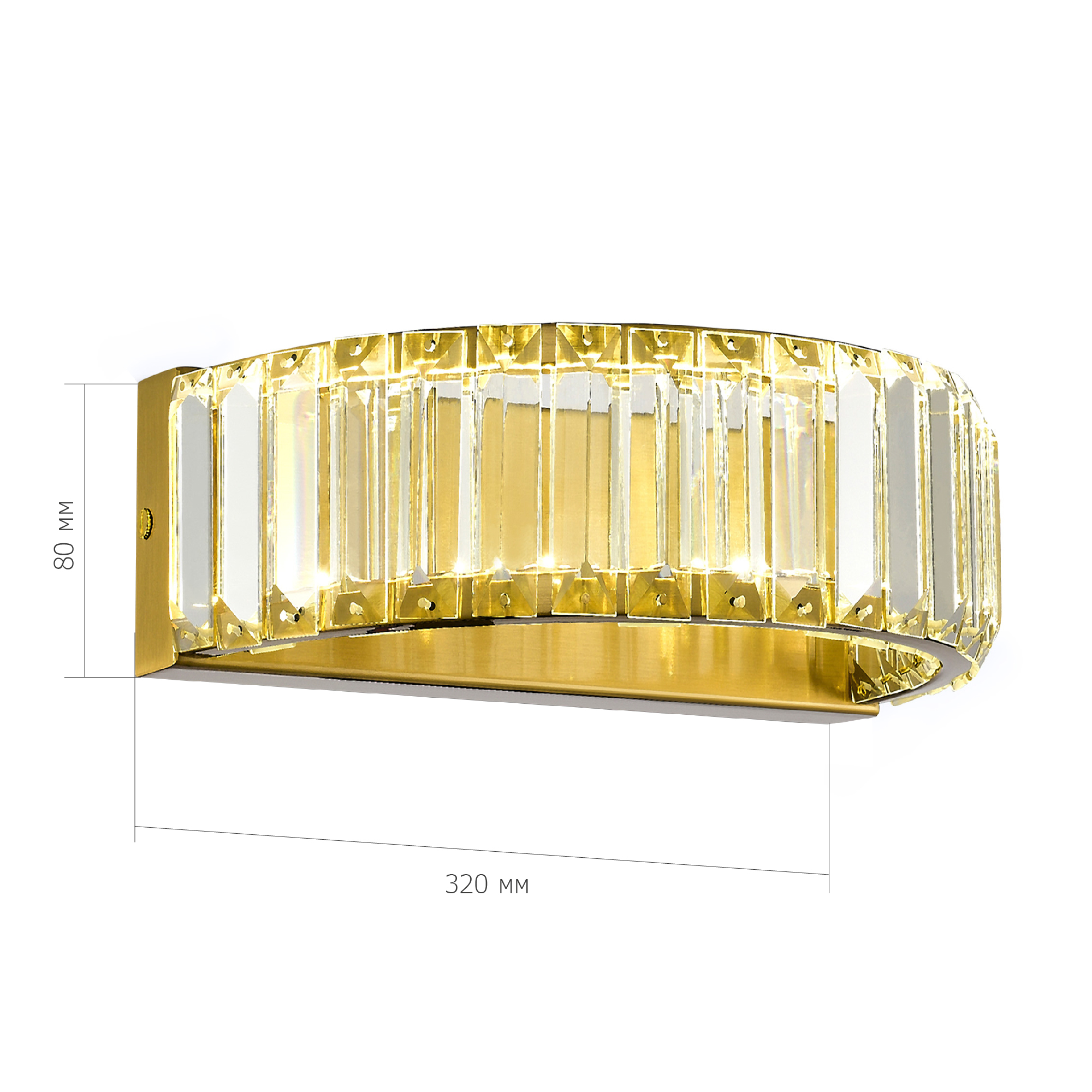 SL1622.301.01 Светильник настенный ST-Luce Латунь/Прозрачный LED 1*13W 4000K TIVOLI