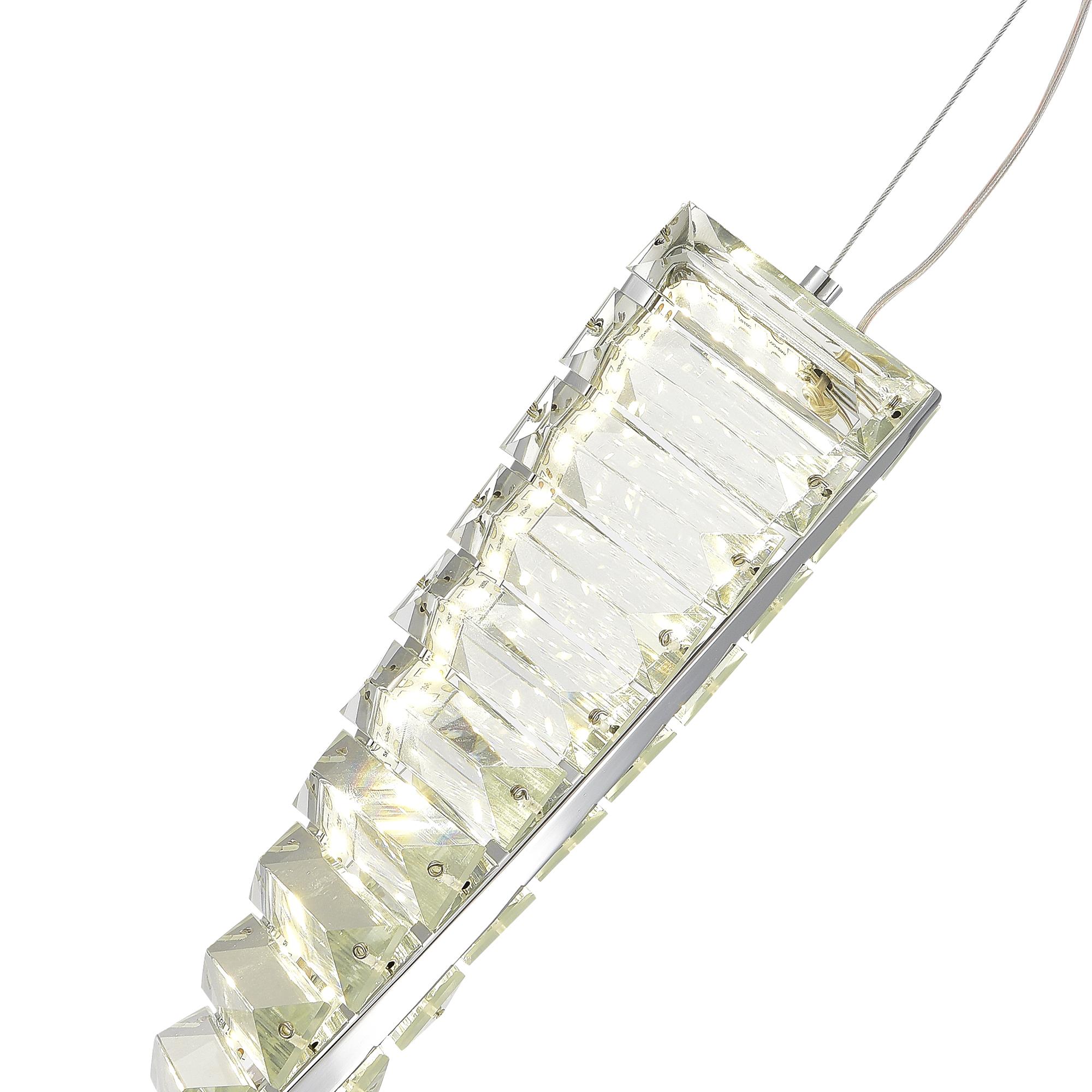 SL6205.103.01 Светильник подвесной ST-Luce Хром/Прозрачный LED 1*11W 4000K ELICA