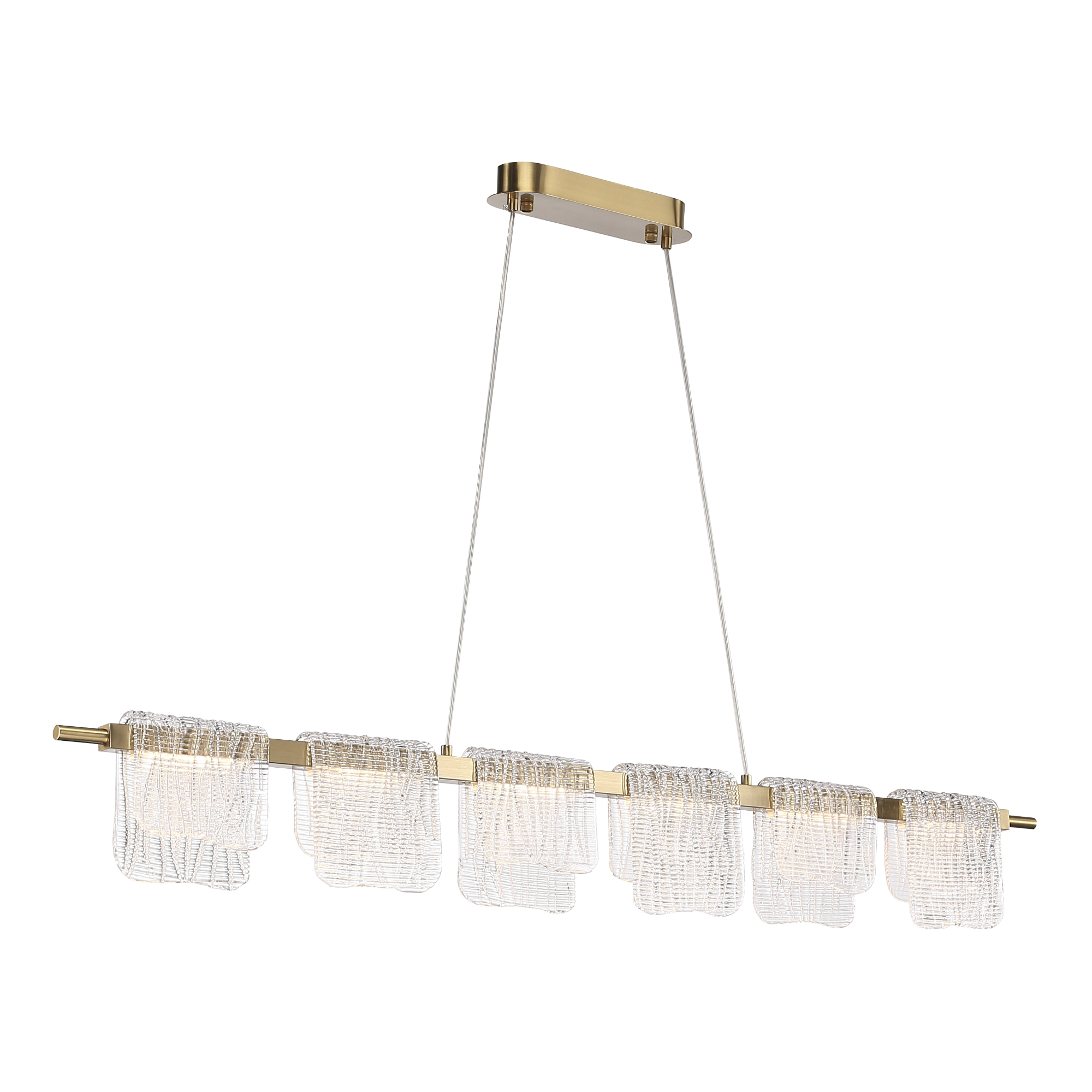 SL6021.203.36 Светильник подвесной ST-Luce золотистый/прозрачный LED 1*36W 3000K VOILE