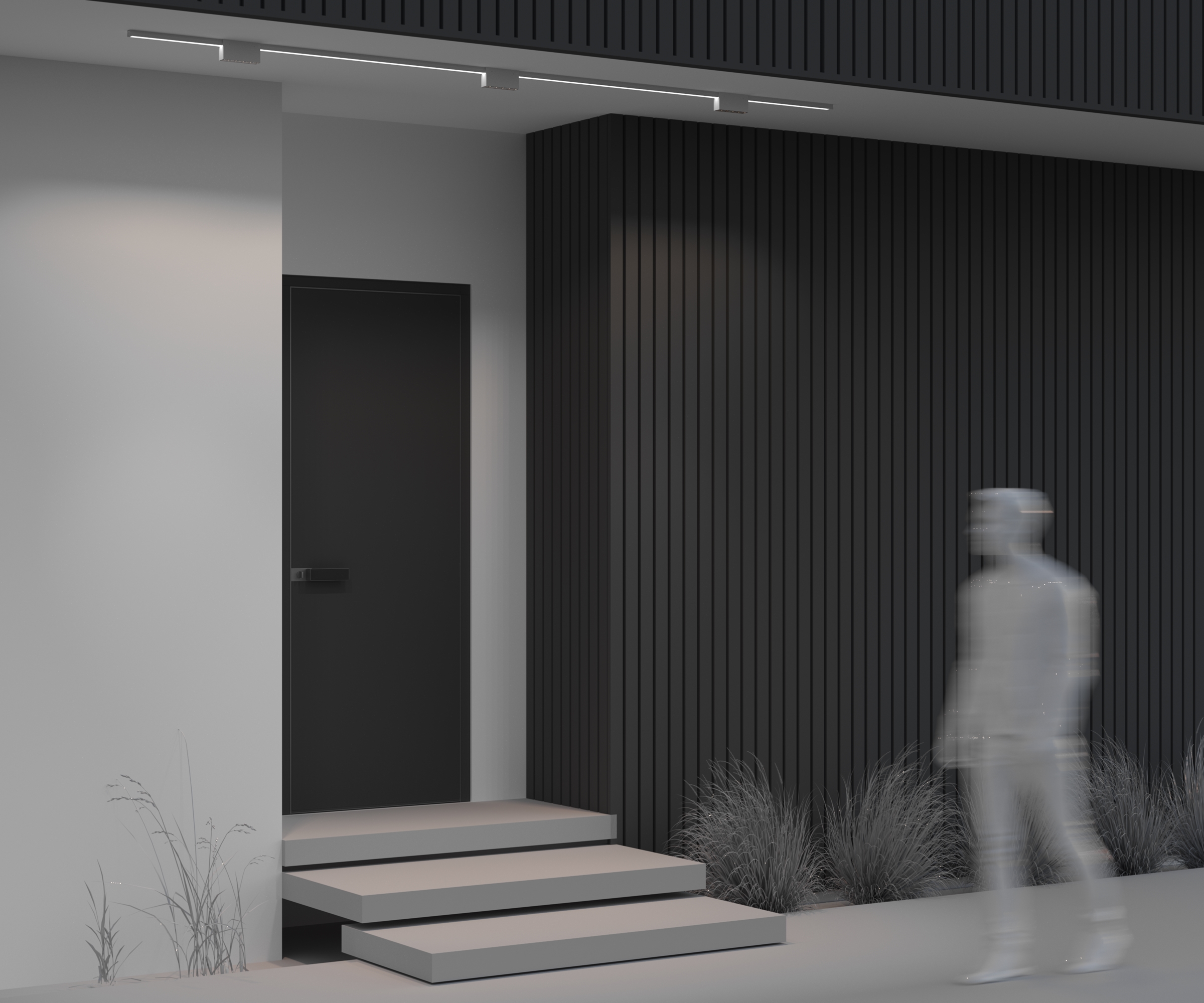 Уличный трековый светильник Outdoor O-TR01-2-S-10WW3K