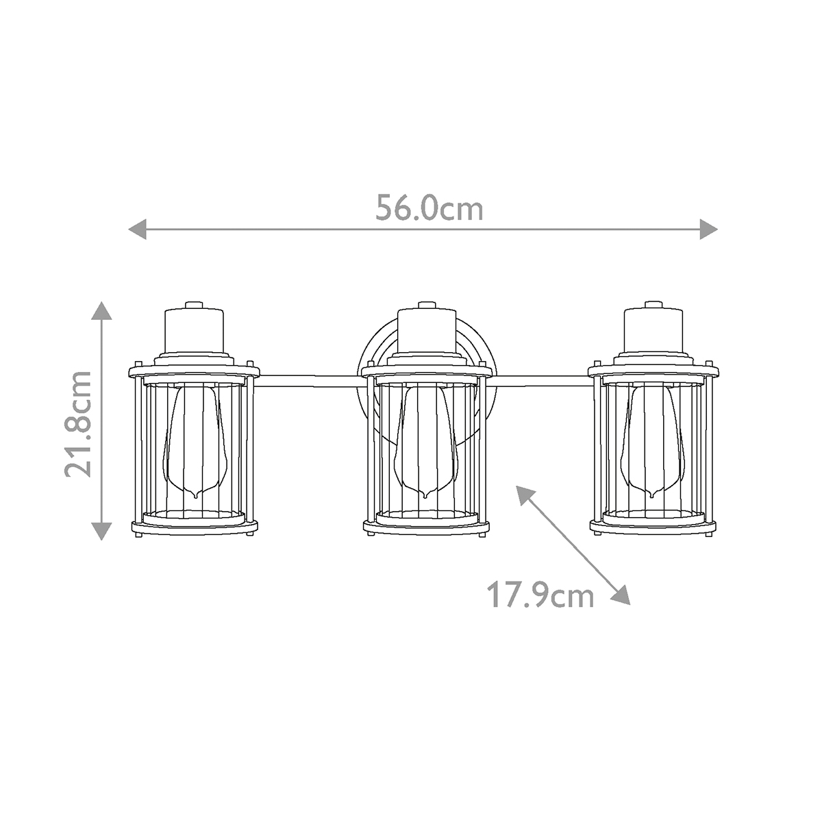 Бра для ванных комнат Quoizel, Арт. QZ-RIGGS3-BATH-WS