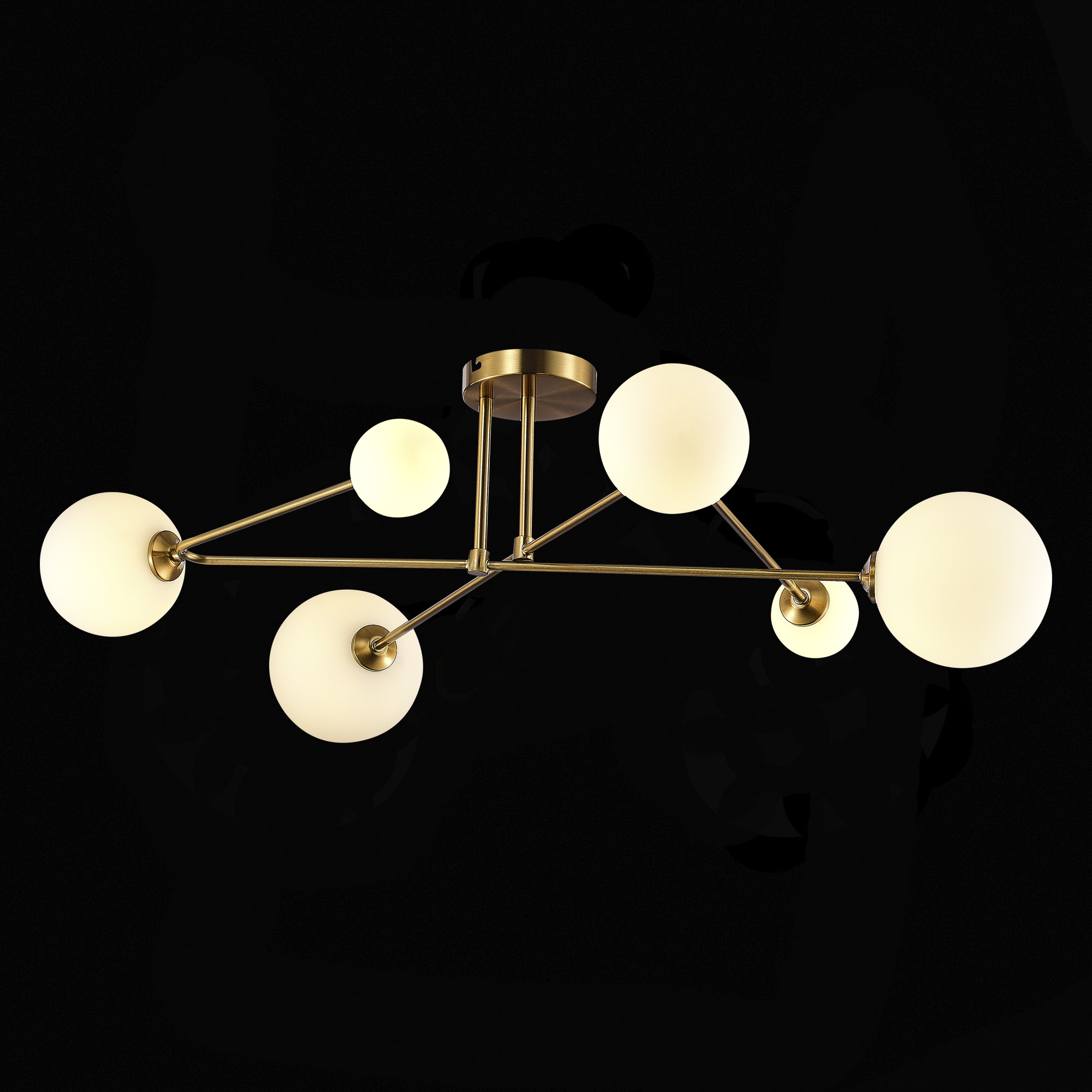 SLE2211-302-06 Светильник потолочный Латунь/Белый G9 LED 6*5W FANTINI