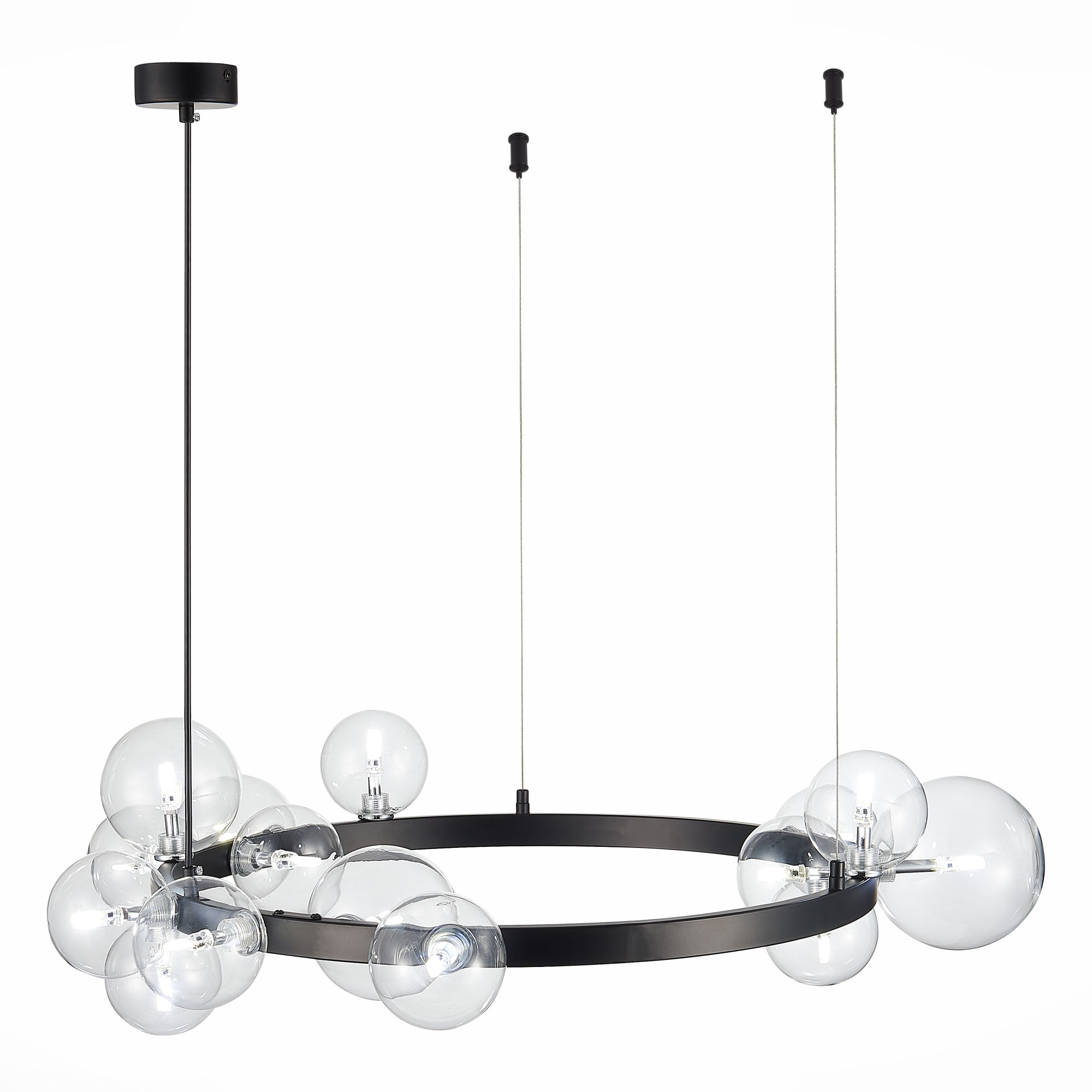 SL1165.402.15 Светильник подвесной ST-Luce Черный/Прозрачный G4 15*5W NECTON